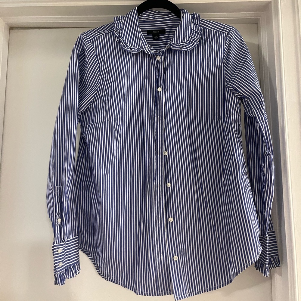 Jcrew Peter Pan Collar Button Up